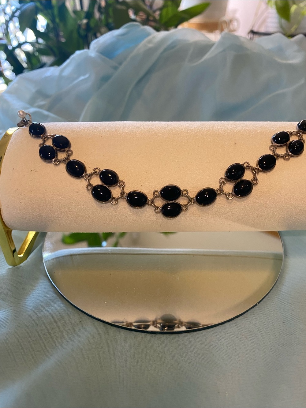 SS BLACK ONYX BRACELET
